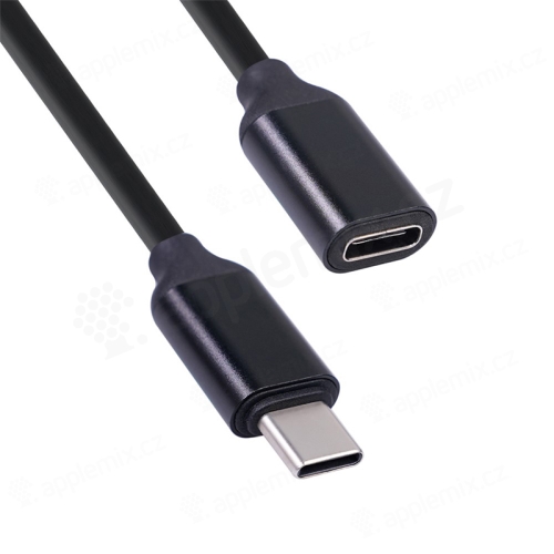 Kábel USB-C samec/USB-C samica - predĺženie - 1,5 m - hrubý - čierny