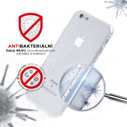 Kryt Forcell pre Apple iPhone 6 / 6S - antibakteriálny - gumový - priehľadný