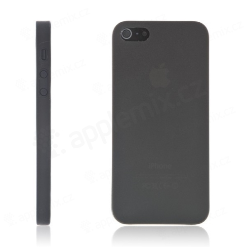 Kryt pro Apple iPhone 5 / 5S / SE - matný - plastový - tenký 0,5 mm - černý