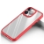 Kryt pre Apple iPhone 13 Pro - plast / guma - priehľadný / červený