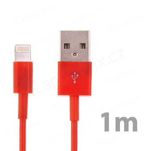Synchronizační a nabíjecí kabel Lightning pro Apple iPhone / iPad / iPod - červený