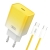 Nabíjacia súprava XO CE18 pre Apple iPhone / iPad - 30W adaptér USB-C EÚ + kábel USB-C - biela / žltá
