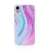 Kryt BABACO pre Apple iPhone Xr - gumový - mramorový - ružový / modrý