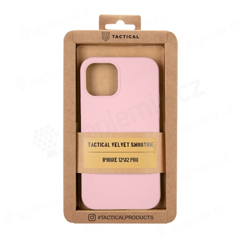 Kryt TACTICAL Velvet Smoothie pre Apple iPhone 12 / 12 Pro - príjemný na dotyk - silikónový - ružový