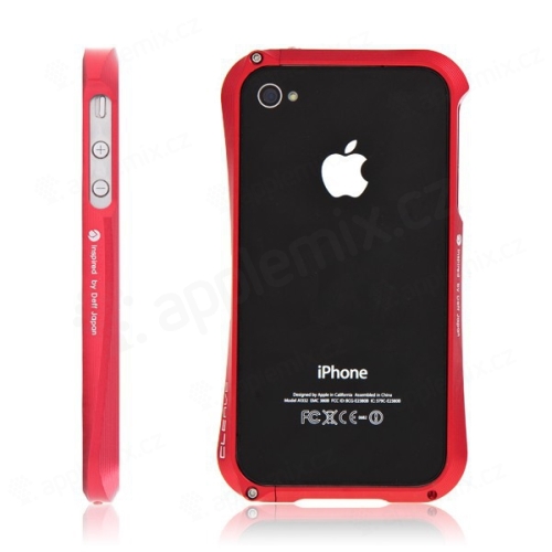 Kvalitní hliníkový bumper Cleave pro Apple iPhone 4S - červený