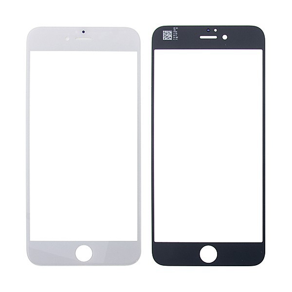 Náhradní přední sklo pro Apple iPhone 6 Plus - bílý rámeček - kvalita A