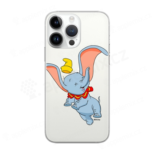 Kryt DISNEY pro Apple iPhone 14 Pro - šťastný Dumbo - gumový - průhledný