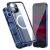 Kryt pre Apple iPhone 11 - 360° ochrana - podpora MagSafe - sklo/kov - tmavomodrý