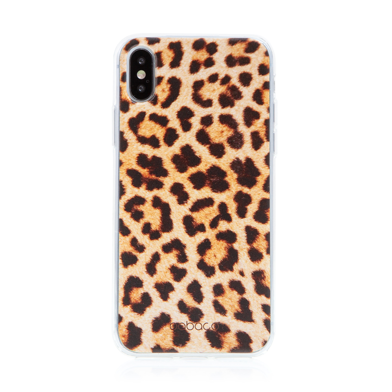 Kryt BABACO pro Apple iPhone Xs Max - gumový - leopardí vzor; 0000059592