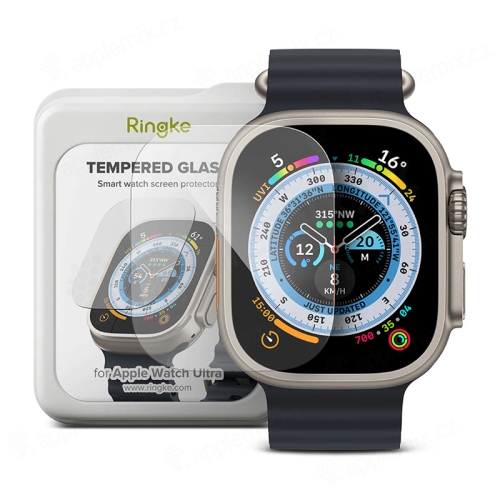 Tvrzené sklo (Tempered Glass) RINGKE pro Apple Watch Ultra 49mm - odolné - sada 4 kusů