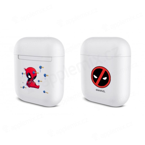 Pouzdro / obal MARVEL pro Apple Airpods - plastové - bílé - Deadpool