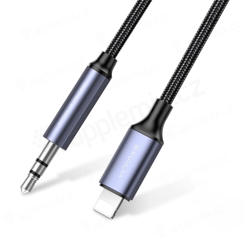 Kabel KUULAA - Lightning / 3,5mm jack - 0,5m - šedý