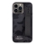 Kryt TACTICAL Camo pro Apple iPhone 13 Pro Max - látkový maskáč + poutko s nýty - plastový / gumový - černý