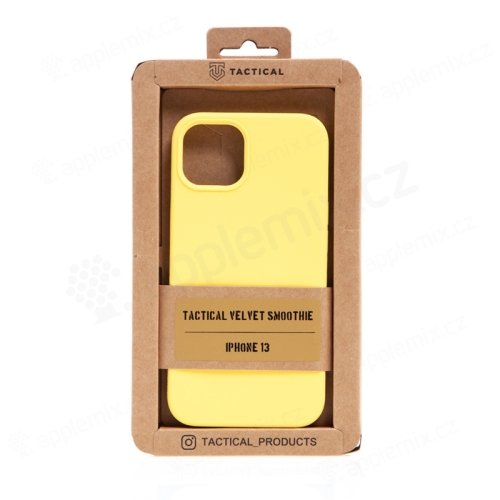 Kryt TACTICAL Velvet Smoothie pre Apple iPhone 13 - príjemný na dotyk - silikónový - banánovo žltý