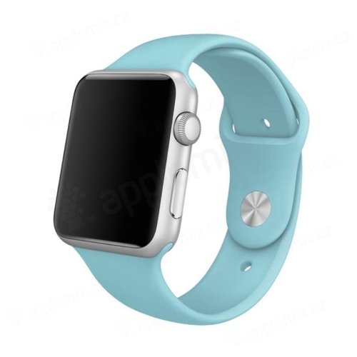 Řemínek pro Apple Watch 42mm / 41mm / 40mm / 38mm- velikost S / M - silikonový - světle modrý