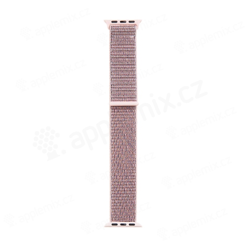 Remienok TACTICAL pre Apple Watch 41 mm / 40 mm / 38 mm - nylonový - ružový