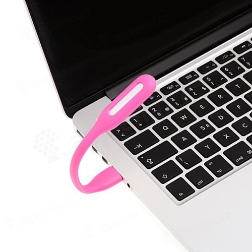 Designová mini USB LED lampička / světlo - růžová