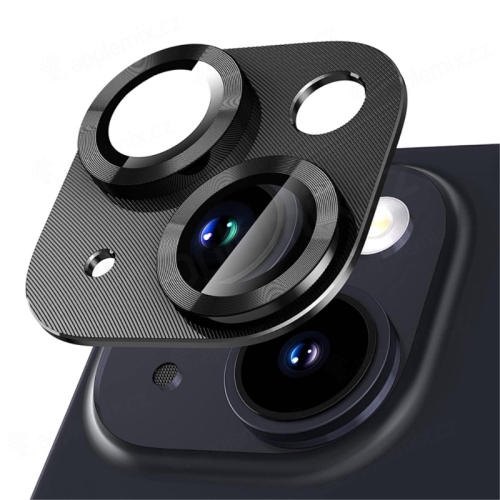 Tvrdené sklo pre Apple iPhone 13 / 13 mini - na objektív zadného fotoaparátu - 2,5D - plné - čierny rám