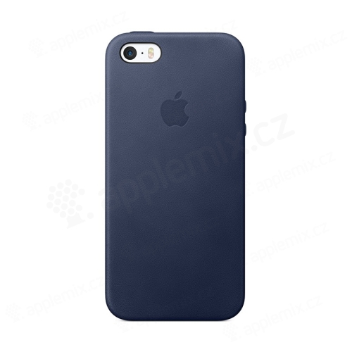 Originální kryt pro Apple iPhone 5 / 5S / SE - kožený - půlnočně modrý