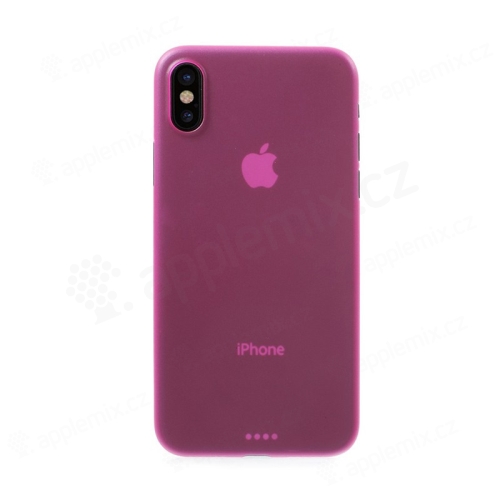Kryt pro Apple iPhone X - ochrana čočky - ultratenký - plastový - růžový