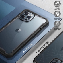 Kryt SUPCASE Ares pro Apple iPhone 12 Pro Max + tvrzené sklo - odolný - černý