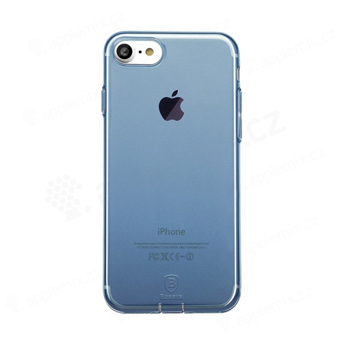 Kryt Baseus pro Apple iPhone 7 / 8 gumový  / antiprachové záslepky - modrý průhledný