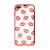 Kryt BABACO pro Apple iPhone 7 Plus / 8 Plus - gumový - průhledný - červený - pusinky