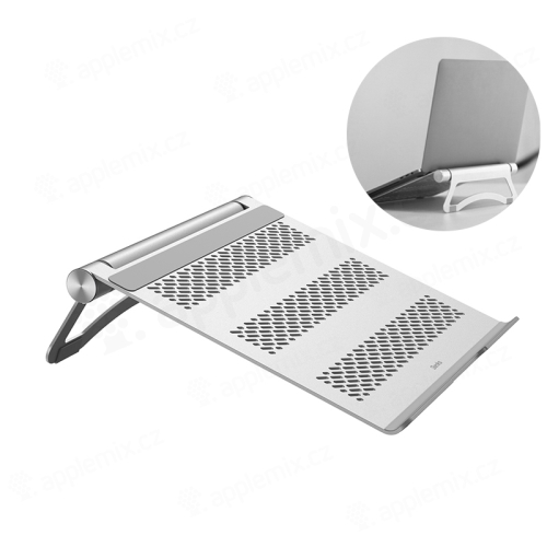 Stojánek / podstavec BENKS pro Apple Macbook - stavitelný - kovový - stříbrný