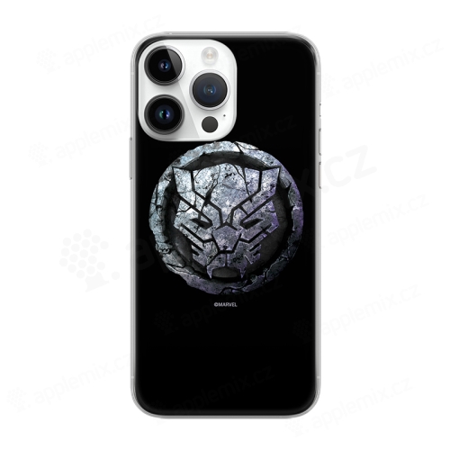 Kryt MARVEL pro Apple iPhone 14 Pro - Black Panther - gumový - černý