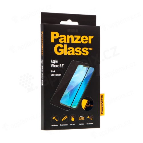 Tvrdené sklo PANZERGLASS pre Apple iPhone Xs Max / 11 Pro Max - Casefriendly 2.5D - čierne - 0,4 mm