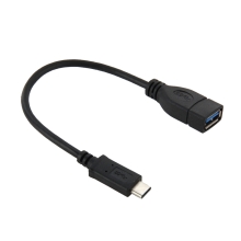 Přepojka / redukce USB-C samec na USB-A 3.0 samice - 25cm - černá