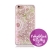 Kryt pro Apple iPhone 6 / 6S - pohyblivé třpytky - plastový - bílý / růžový - mandala