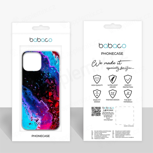 Kryt BABACO pro Apple iPhone 14 Pro - gumový - abstraktní vlnky
