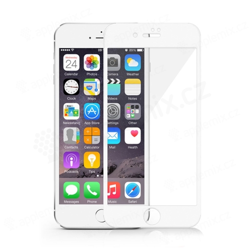 Tvrzené sklo (Tempered Glass) DEVIA pro Apple iPhone 7 Plus / 8 Plus - na přední stranu - 2,5D hrana - bílý rámeček - 0,33mm