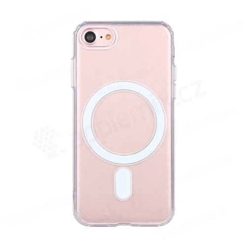 Kryt pre Apple iPhone 8 / SE (2020) - zosilnené rohy - MagSafe magnety - plast / guma - priehľadný