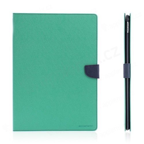 MERCURY Fancy Diary case pre Apple iPad Pro 12,9 - stojan a priehradka na dokumenty - tyrkysová / modrá