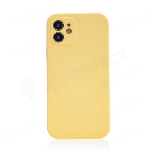 Kryt Mag Invisible pro Apple iPhone 12 - podpora MagSafe - gumový - světle žlutý