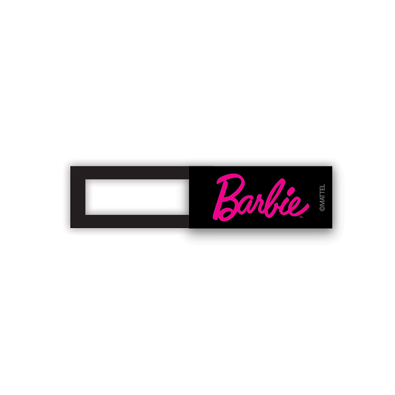 Krytka kamery BARBIE pro Apple iPhone / MacBook - plastová - černá; MTCAMCOVBARBIE002