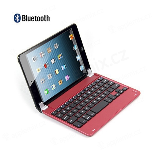 Tenká mobilní klávesnice bluetooth pro Apple iPad mini / mini 2 / mini 3 - červená
