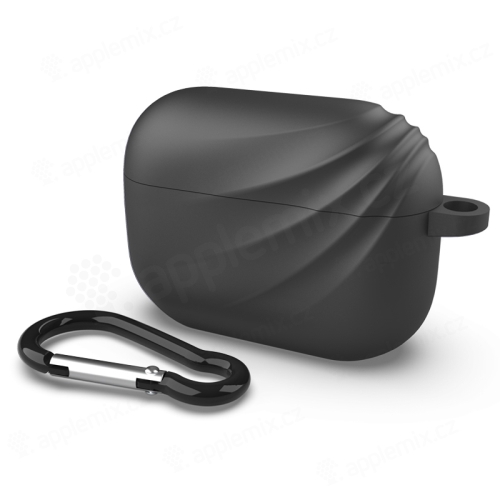 DEVIA puzdro pre Apple Airpods Pro - vlna - silikónové - čierne