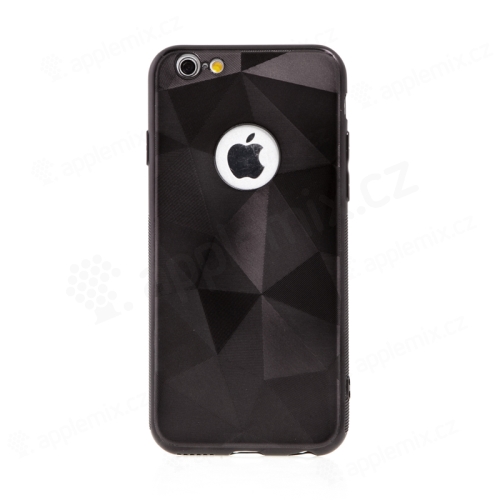 Kryt pro Apple iPhone 6 / 6S - geometrické tvary - výřez pro logo - černý