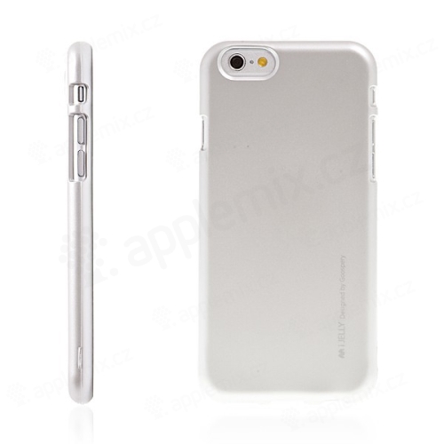 Kryt Mercury iJelly pro Apple iPhone 6 / 6S gumový stříbrný