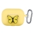Puzdro / obal pre Apple AirPods Pro - karabínka + motýlik - silikónové - žlté