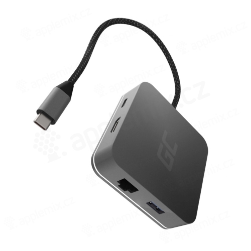 Dokovacia stanica / replikátor portov 6v1 - USB-C na USB-C + HDMI + 3x USB 3.0 + gigabitový ethernet