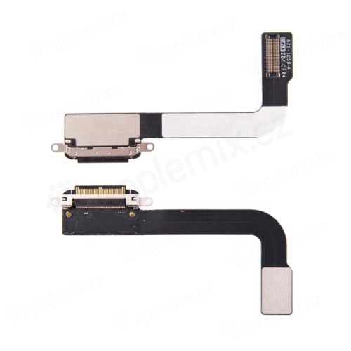 Flex kábel s dokovým konektorom pre Apple iPad 3. generácie - čierny - kvalita A+