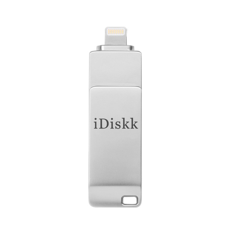 Flash disk 32 GB 2v1 IDISKK pro Apple iPhone / MacBook a další - Lightning / USB - stříbrný