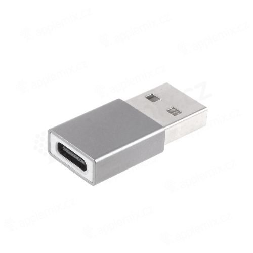 Adaptér USB-C žena/USB-A muž - sivý