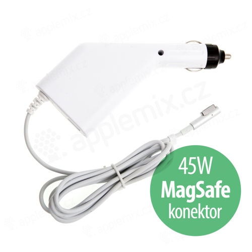 Nabíjačka do auta pre Apple MacBook Air s 2x USB portami - 45W MagSafe - biela