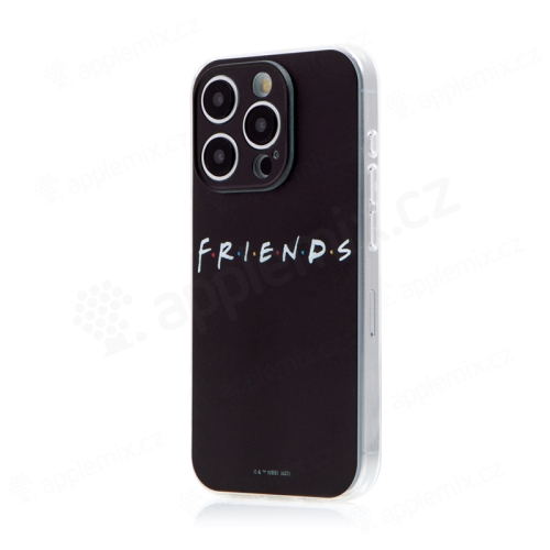 Kryt FRIENDS (Přátelé) pro Apple iPhone 15 Pro - gumový - černý