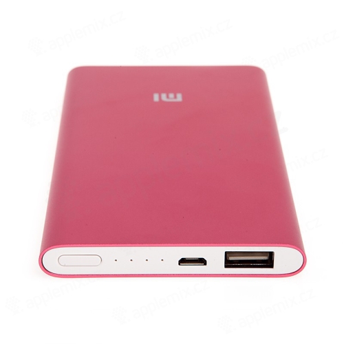 Externí baterie / power bank XIAOMI - 5000 mAh - USB-A 2,1A - vstup Micro USB - růžová